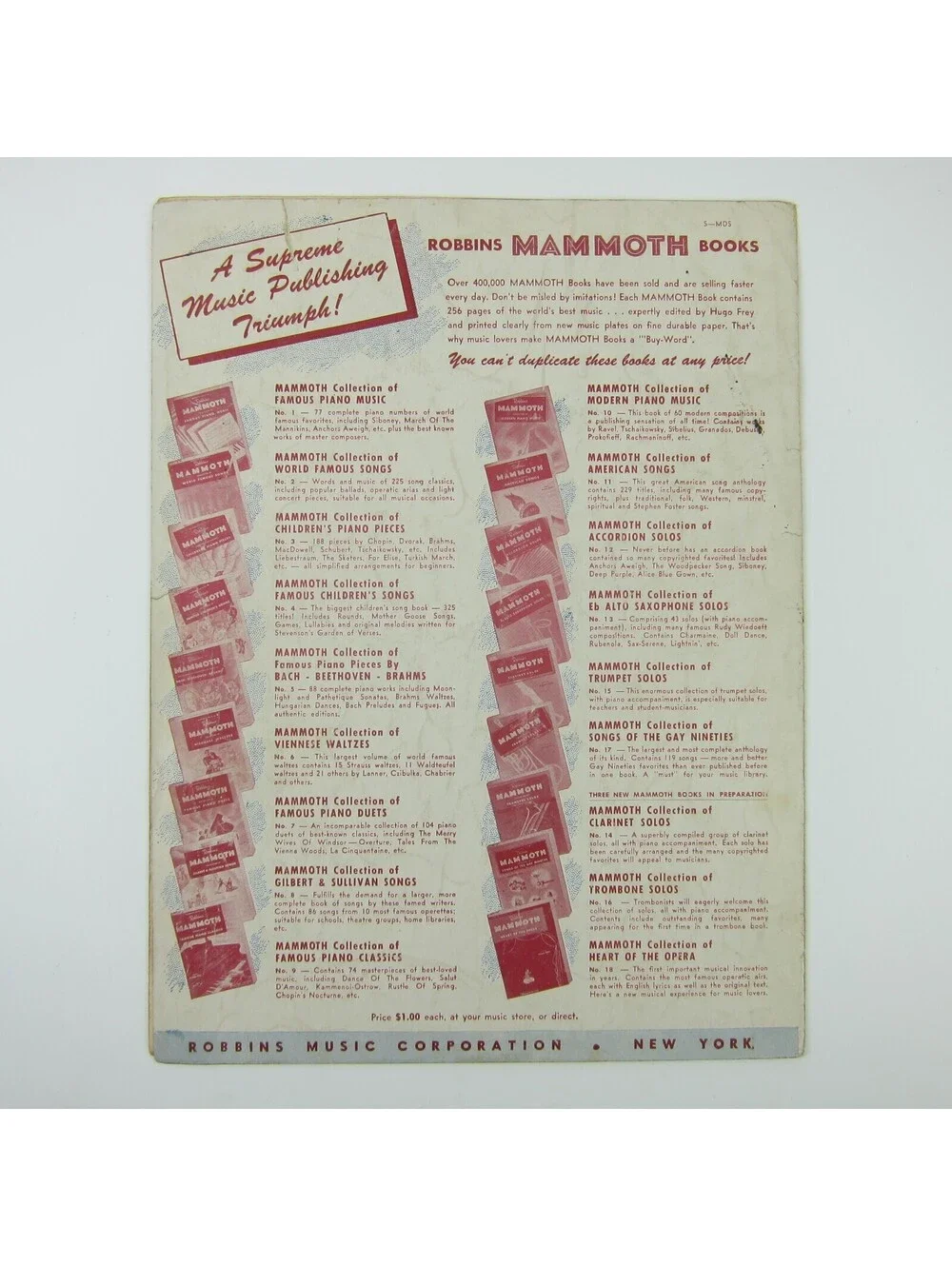 Sheet Music Comin in on a Wing and a Prayer Lanny Ross Jimmy McHugh Vintage 1943